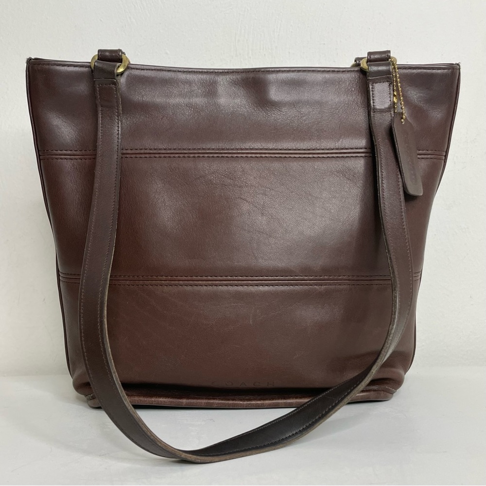 COACH Vintage Tribeca Shopper Bag Shoulder Bag 9098 Brown Leather